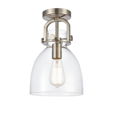 Newton Bell - 1 Light Flush Mount In Industrial Style-12.5 Inches Tall and 8 Inches Wide