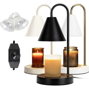 FAAYFIAN Adjustable Candle Warmer Lamp with Timer,Wood Base Metal Shade,Birthday Gifts for Women Mom - 1 of 4
