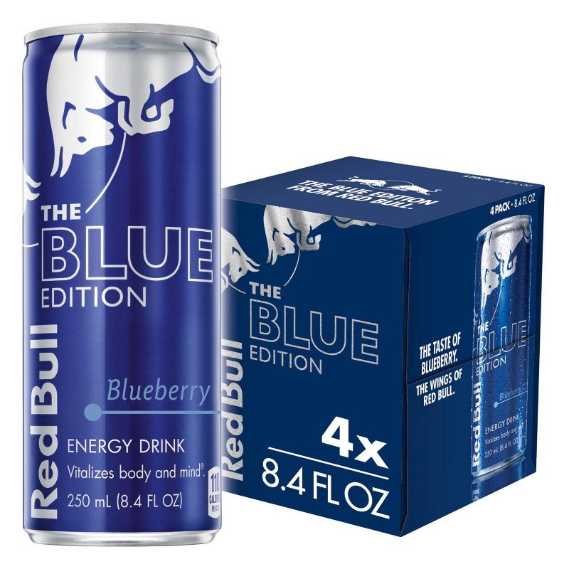 Red Bull Blueberry Energy Drink - 4pk/8.4 fl oz Cans, 1 of 9