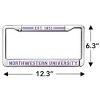 Northwestern University School Logo Full Size Standard License Plate Metal Frame - 4 of 4