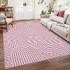 Washable Rug Area Rugs for Living Room,Non Slip  Rugs, Low Pile Stain Resistant  Geometric Carpet for Dining Room - 4 of 4