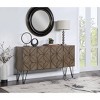 Charlotte 4 Door Credenza Brown - Treasure Trove Accents: Mid-Century Design, Acacia Wood, Fixed Shelves - 4 of 4