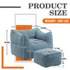 MOONMISS Chenille Foam Bean Bag Chair with Ottoman Armrests and Back Support - 4 of 4