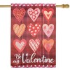 Northlight Be My Valentine Plaid and Heart Outdoor House Flag 28" x 40" - 3 of 4