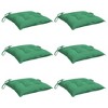 vidaXL Chair Cushion Non Slip Outdoor Patio Seat Cushion Pad Oxford Fabric - Green 19.7" x 19.7" x 2.8" 6-Pack - 3 of 4