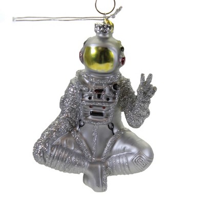 Holiday Ornament 4.5" Peace Out Astronaut Outer Space Retro 1960 Sign  -  Tree Ornaments