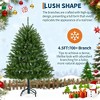 Jojoka Pre-Lit Artificial Christmas Tree, Green Xmas Tree with Incandescent Warm White Lights, Collapsible Stand, PVC Holiday Trees with Metal Stand - 4 of 4