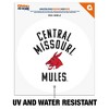 University of Central Missouri Mules Automotive Car Window Locker Circle Bumper Sticker - 2 of 4