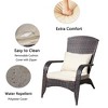 Wicker Chair, Rattan Patio Dining Chair With Back And Seat Cushions, Wide Armrest Modern Comfortable Armchair - image 3 of 4