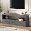 VYNXARIA Stylish TV Stand,Classic Design with Three Drawers and Spacious Surface,Versatile as TV Console or Side Cabinet,Gray - 2 of 4