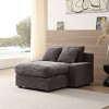 NicBex Couches for Living Room 48.8" Sofa Couch Modern Minimalist Upholstered Sofa Bed Sleeper with 3 Throw Pillows for Apartment - 2 of 4