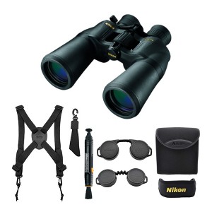 Nikon Aculon A211 10-22x50 Porro Prism Zoom Binoculars (Black) Bundle - 1 of 4