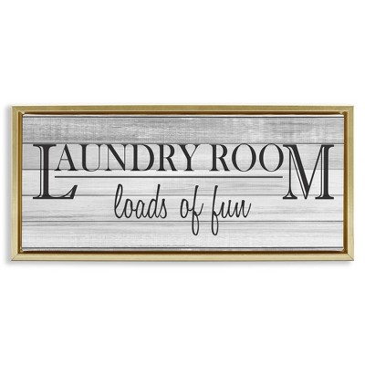 Stupell Industries Fun Laundry Room Funny Bathroom, 31" x 14"
