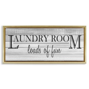 Stupell Industries Fun Laundry Room Funny Bathroom, 31" x 14" - 1 of 4
