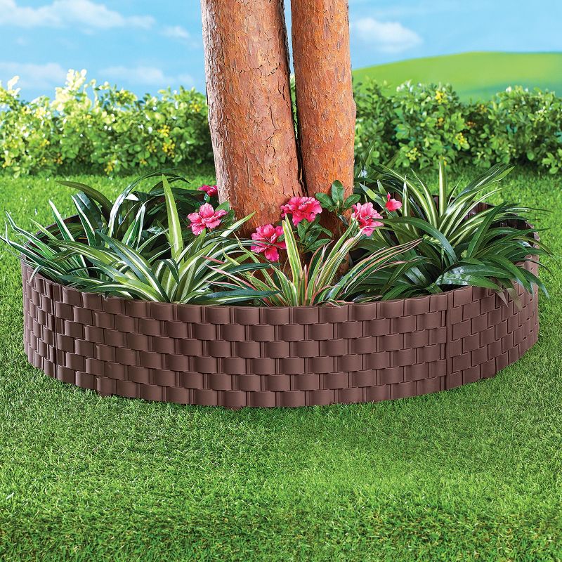 Collections Etc Faux Rattan Garden Border Edging, Set of 4 NO SIZE, 2 of 5