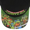 TMNT Classic Retro Cartoon Characters & Logo Men's Black Precurve Snapback Hat - 4 of 4