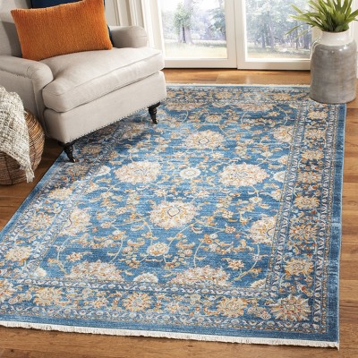 Vintage Blue Persian Style Synthetic Area Rug