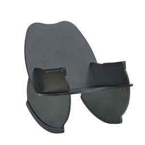 Vynxaria 30.31-Inch Green Velvet Rocking Chair - Cozy Single Seat for Relaxation - 1 of 4
