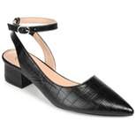 Journee Collection Womens Keefa Pointed Toe Low Block Heel Pumps
