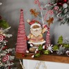 Northlight LED Lighted Gingerbread Santa with Candy Cane Christmas Figure - 15" - 3 of 4