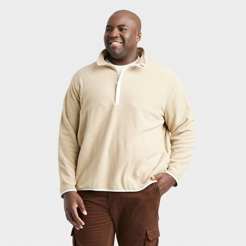 Mens half zip pullover fleece online