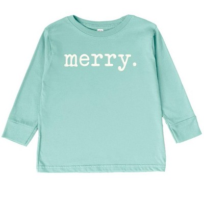 The Juniper Shop Merry Puff Print Toddler Long Sleeve Tee