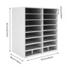 YIYIBYUS 16-slot File Organizer File Storage Holder, Black/White - 4 of 4