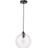 Elegant Lighting Cashel 1 light Black and Clear glass pendant - 3 of 4