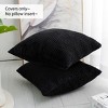 PiccoCasa Soft Corduroy Striped Cushion Decorative Throw Pillowcase 2 Pcs - image 3 of 4