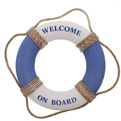 Juvale Life Ring Welcome on Board, Life Ring Swim Tube, Nautical Wall Decor, 12.5"