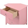 NicBex 3 Drawer Nightstand End Table,Wood Side Table with Round Knob Handles for Bedroom,Living Room,Bedside - 4 of 4