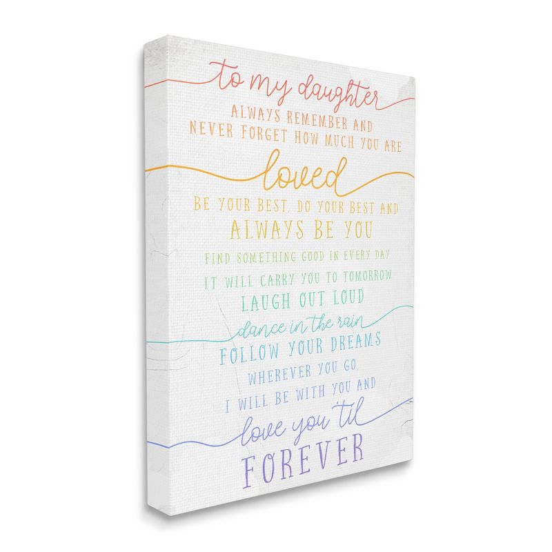 Stupell Industries My Daughter Love You Forever Quote Rainbow Typography, 1 of 5