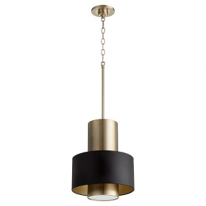 Quorum Lighting 1 - Light Pendant in  Noir/Aged Brass - 1 of 1
