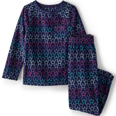 Lands' End Kids Long Sleeve Pocket Fleece Pajama Set