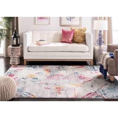 Reversible Gray Boho Chic Medallion Rectangular Rug