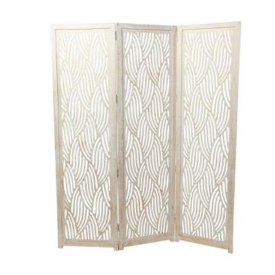 Olivia & May Wooden 3 Panel Room Divider Screen