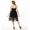 Unique Vintage Women's Tiered Sheer Midi Dress - 4 of 4