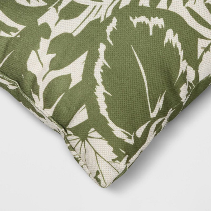 12&#34;x24&#34; Tropical Foliage Rectangular Outdoor Lumbar Pillow Green - Threshold&#8482;, 5 of 6
