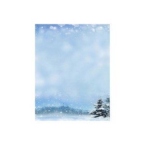 Great Papers! Beautiful Winter Holiday Letterhead 8.5" x 11" Blue 80/Pack (2015100) - 1 of 2