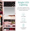 Best Choice Products Hanging Mirror Jewelry Armoire, Door or Wall Mounted Cabinet w/ LED Lights, Lock - 3 of 4