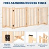 Wooden Freestanding Dog Gate,  Collapsible Pet Gate with Support Feet, Indoor Dog Fence  for The House,Doorways, Stairs，Expandable Pet Fence - 3 of 4