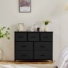 SEVOBAL Utility Storage Cabinets 7 Dressers Fabric Storage Tower, Wooden Top for Kid Room, Closet, Entryway, Nursery, Black, 39.3"*11.8"*30.3" - 4 of 4