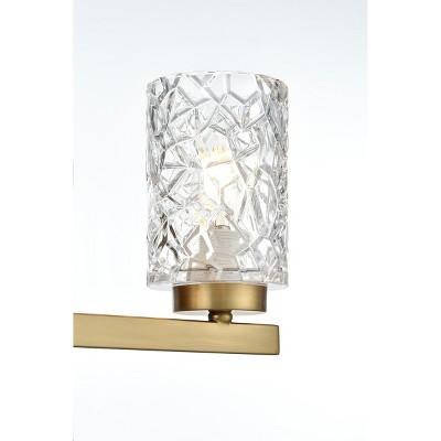 Satin Gold and Clear Glass 31" Modern Wall Sconce