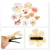 Unique Bargains Women's Fake Flowers Hair Clips Pink White 12 Pcs - 4 of 4