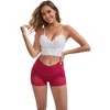 INSPIRE CHIC Women's Lace Trim High Rise Seamless Lightweight Flatten Tummy Hip-Lifter Control Panties - 4 of 4