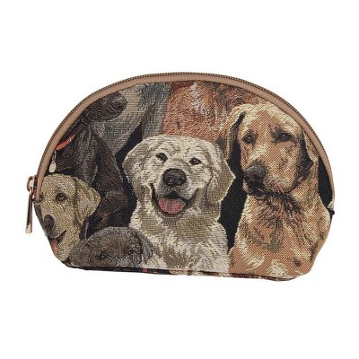 Signare USA Labrador Dog Brown Cosmetic Make Up Bag
