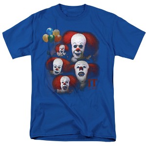 It 1990 Many Faces Of Pennywise Adult T-Shirt - 1 of 4