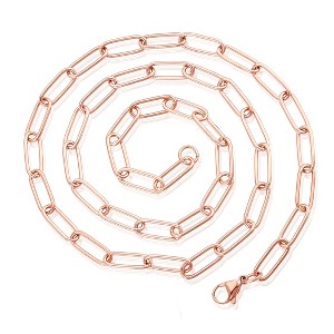 ELYA Women's Large 7mm Paperclip Chain Necklace - 28" - 1 of 4