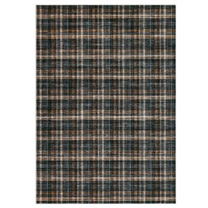 Indoor Modern Geometric Checkered Non Slip Area Rugs, Low Pile Non Slip Floor Carpet for Home Office - 1 of 4