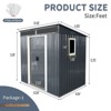 6ft x 5ft Outdoor Metal Storage Transparent plate - 3 of 4